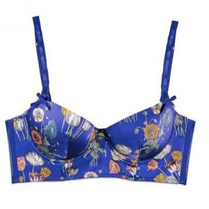 Stella McCartney Blue Floral Balconette Bra